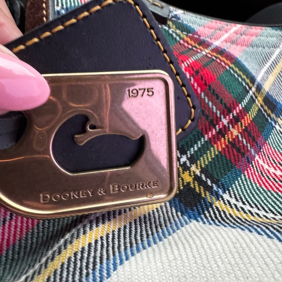 Dooney & Bourke Plaid Crossbody Bag - Red, Green, Brown - Picture 4 of 14